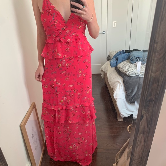 Beautiful floral pink dress - Picture 4 of 4